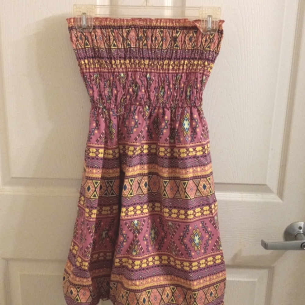 Pink Angel Ladies 1-3/5 XS / S  dress Ruching summer So Comfy and CuteEUC